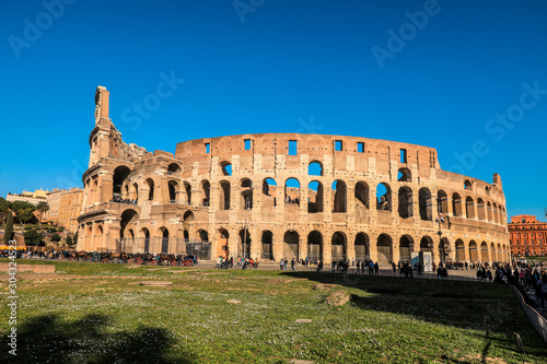 Sunny Day near the Colosseo Ruins, Rome, Italy photo