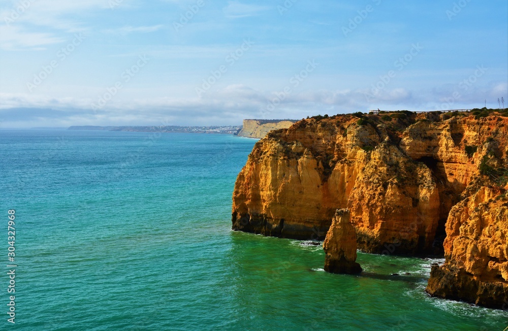 ocean coast of Lagos area Portugal 