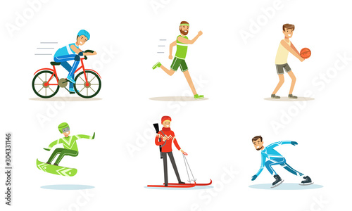 People Doing Different Kinds of Sports Vector Set