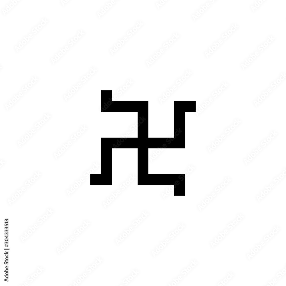 Swastika, hinduism symbol in vector Swastika, hinduism symbol in vector