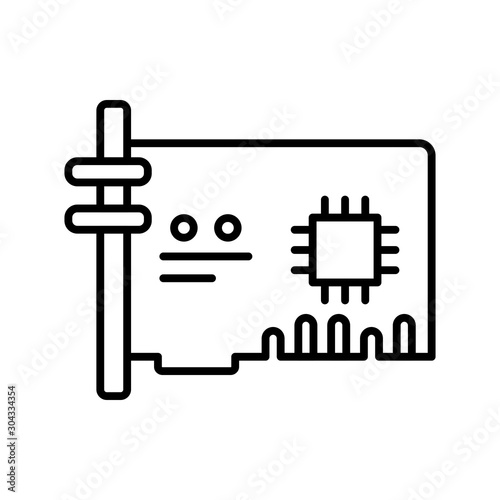  network Card Icon Isolated On Abstract Background