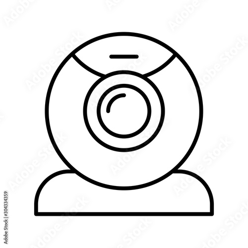 webcam Icon Isolated On Abstract Background