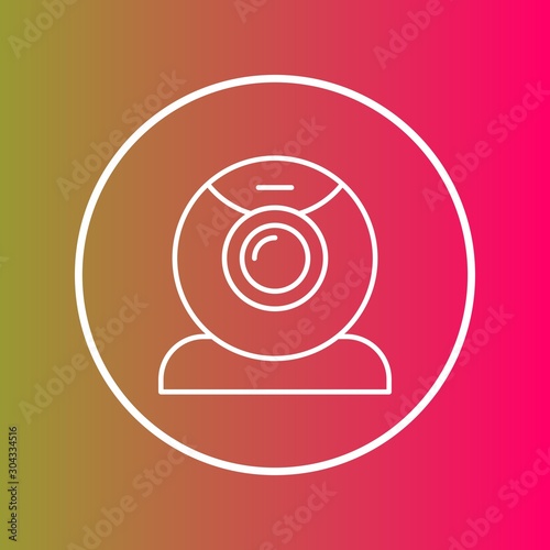 webcam Icon Isolated On Abstract Background