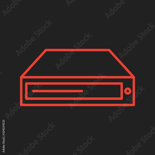 Dvd Rom Icon Isolated On Abstract Background