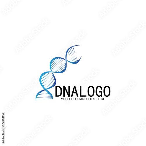 DNA vector logo design template.modern medical logotype.laboratory science icon symbol.colorful pharmacology sign-vector