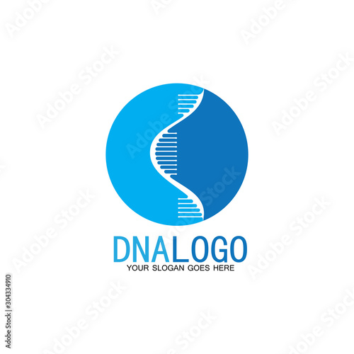 DNA vector logo design template.modern medical logotype.laboratory science icon symbol.colorful pharmacology sign-vector