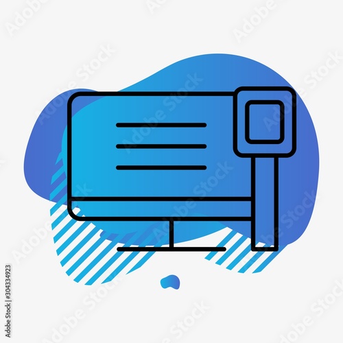 Internet Access Icon Isolated On Abstract Background