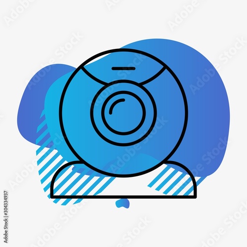 webcam Icon Isolated On Abstract Background