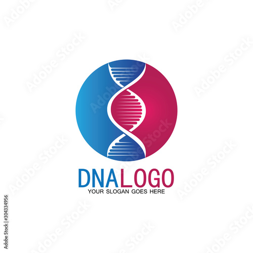 DNA vector logo design template.modern medical logotype.laboratory science icon symbol.colorful pharmacology sign-vector