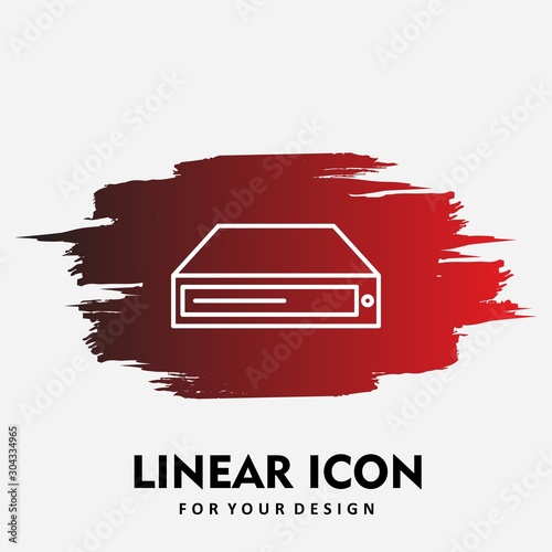 Dvd Rom Icon Isolated On Abstract Background