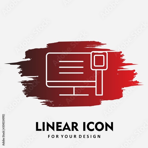 Internet Access Icon Isolated On Abstract Background