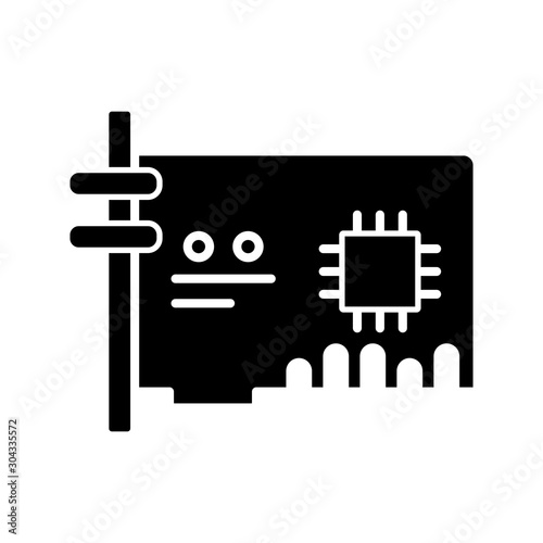  network Card Icon Isolated On Abstract Background