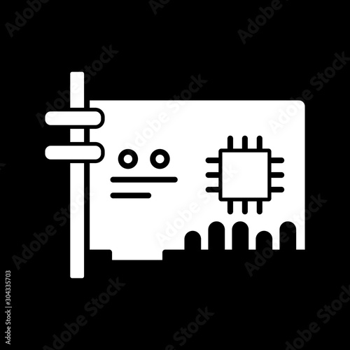  network Card Icon Isolated On Abstract Background