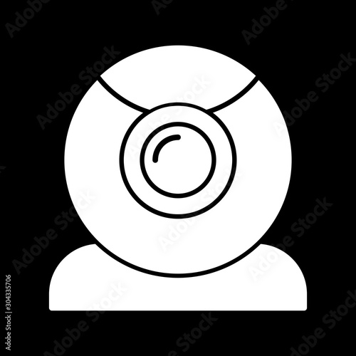 webcam Icon Isolated On Abstract Background
