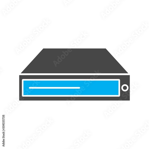Dvd Rom Icon Isolated On Abstract Background