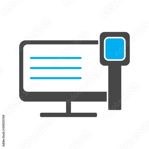 Internet Access Icon Isolated On Abstract Background