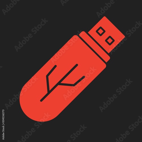usb Icon Isolated On Abstract Background
