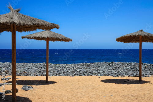 Fototapeta Naklejka Na Ścianę i Meble -  Clean sand and rock beach in Tenerife