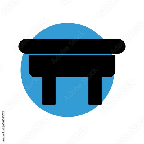 ottoman Icon Isolated On Abstract Background