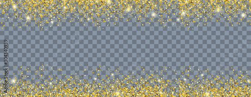 Golden Sand Particles Header Transparent