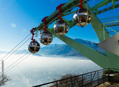 Cable car of Grenoble is transportation landmark in France
