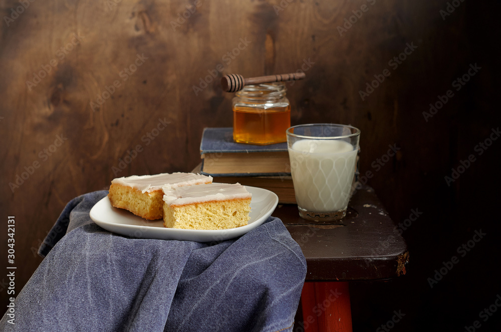 Tres Leches a butter cake soaked in three kinds of milk