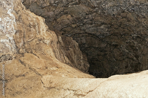 petrified lava underground, natural background, Tenerife, volcanic island