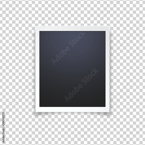 Obraz na płótnie Blank photo frame, isolated on transparent background. w salonie