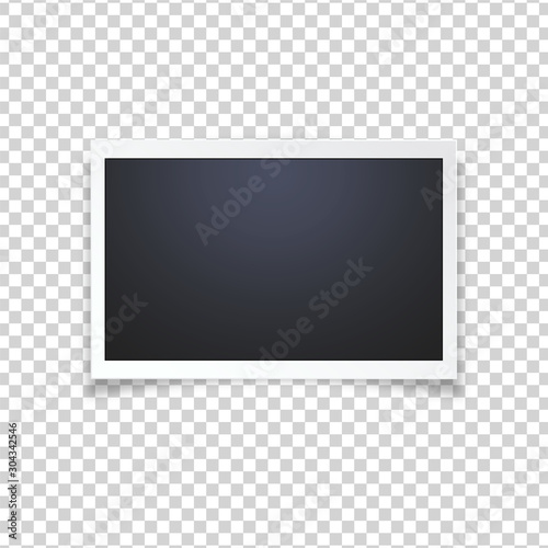Obraz na płótnie Blank photo frame, isolated on transparent background. w salonie