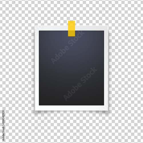 Obraz na płótnie Blank photo frame, isolated on transparent background. w salonie