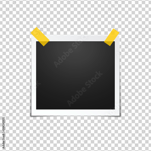 Obraz na płótnie Blank photo frame, isolated on transparent background. w salonie
