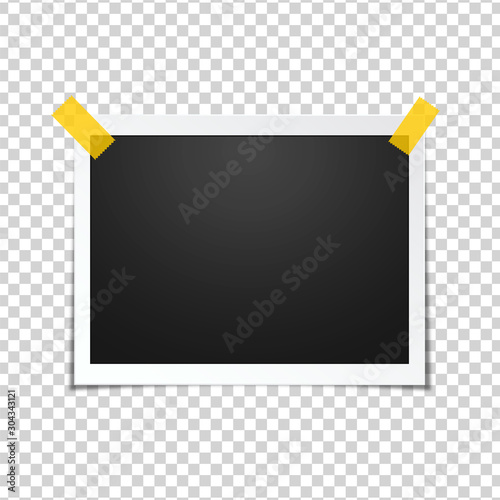 Obraz na płótnie Blank photo frame, isolated on transparent background. w salonie