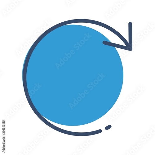 Restart  icon isolated on abstract background