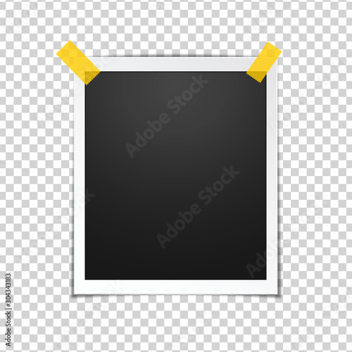 Obraz na płótnie Blank photo frame, isolated on transparent background. w salonie