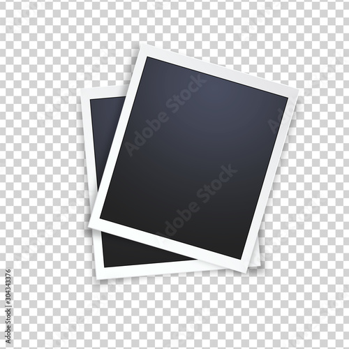 Obraz na płótnie Blank photo frame, isolated on transparent background. w salonie