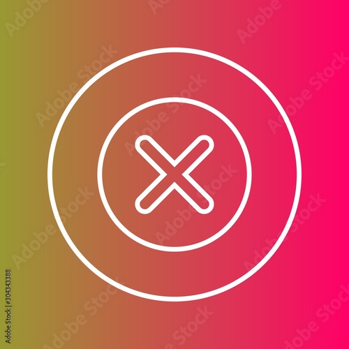  Canceled  icon isolated on abstract background