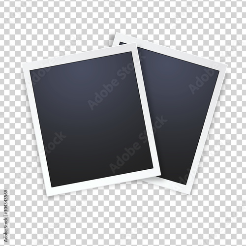 Obraz na płótnie Blank photo frame, isolated on transparent background. w salonie