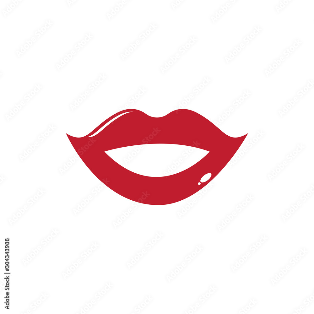 Lips icon cosmetic logo vector Lips icon cosmetic logo vector