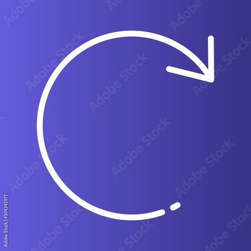 Restart  icon isolated on abstract background