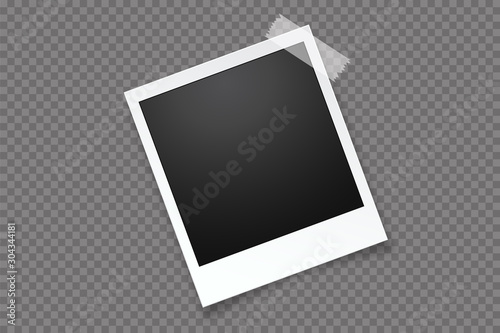 Obraz na płótnie Blank photo frame, isolated on transparent background. w salonie