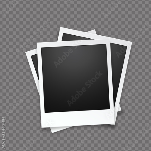 Obraz na płótnie Blank photo frame, isolated on transparent background. w salonie
