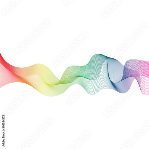 abstract color wave flow design