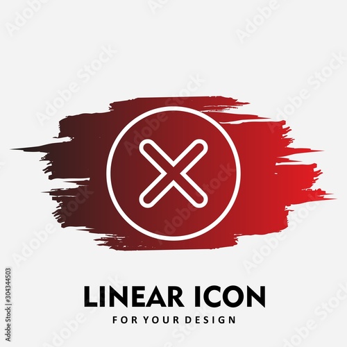  Canceled  icon isolated on abstract background