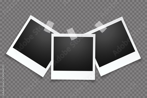 Obraz na płótnie Blank photo frame, isolated on transparent background. w salonie