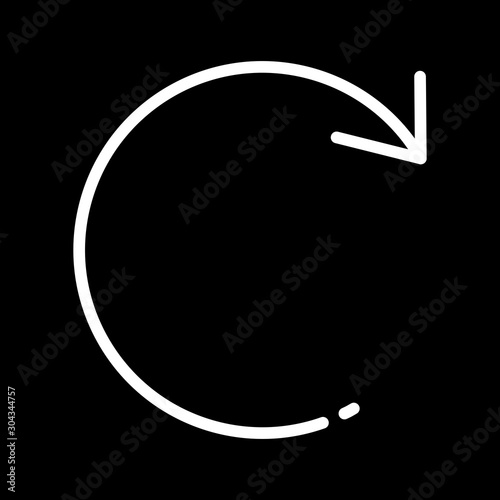 Restart  icon isolated on abstract background