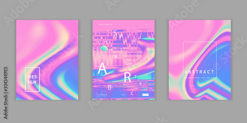 Vector vaporvawe neon adstract poster