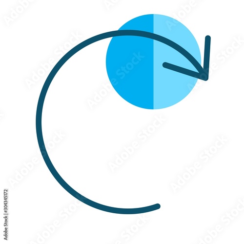Restart  icon isolated on abstract background