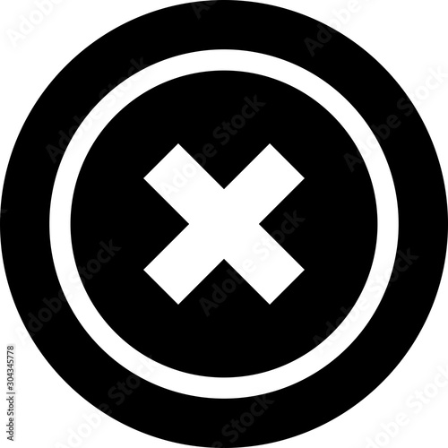  Canceled  icon isolated on abstract background