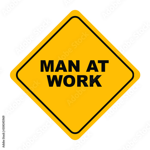 yellow road sign