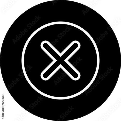  Canceled  icon isolated on abstract background
